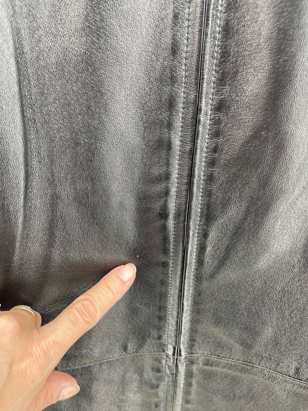 Worthington Women's Black Leather Zip-Front Jacket XL Business Contemporary - Picture 4 of 9